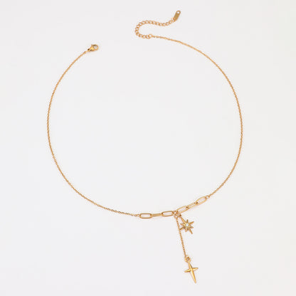 TGC Crosses | The Guiding Star Eight-Point Star & Cross Necklace