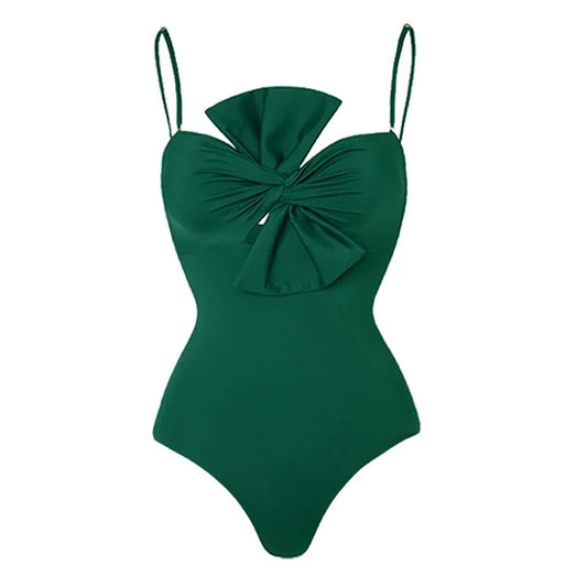Summer Outfits 2024 | Elegant Bow One Piece Swimsuit
