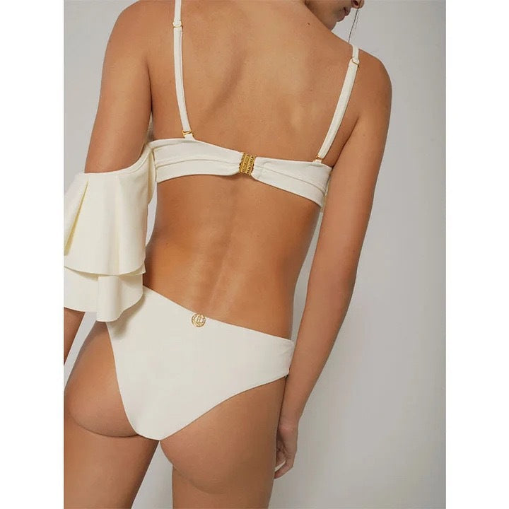 Summer Outfits 2024 | 3D Floral Rose Ruffles Swimsuit Bikini 2-piece Set