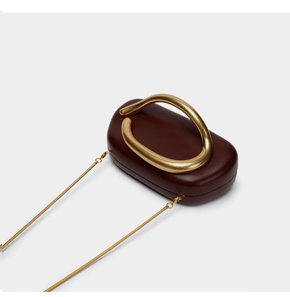 [TGC “C Luxe” Metal Box Clutch | Elegant Evening & Cocktail Crossbody Bag]