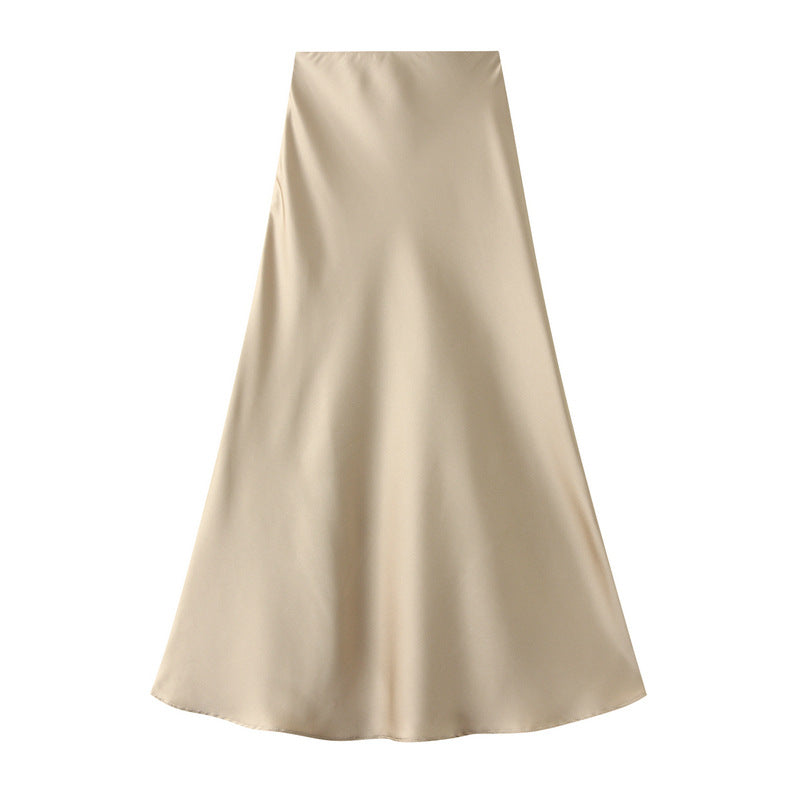 Casual Spring Outfits 2024 | Silk Fishtail High Waist Skirt
