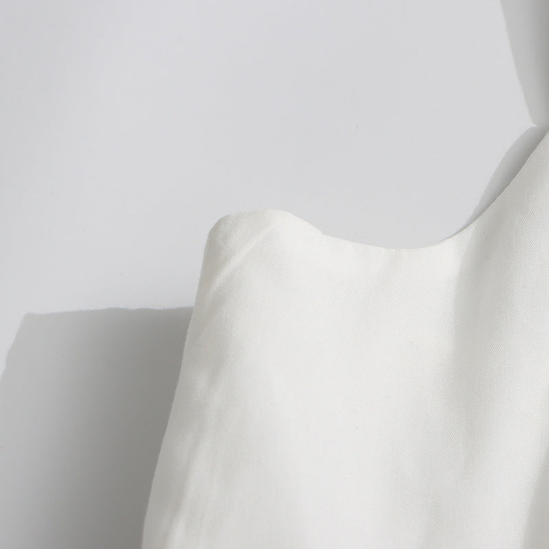 [Été Parisien Ruffle Midi] | Elegant Slim Fit Spaghetti Strap A-Line Dress – French Summer Chic by TGC