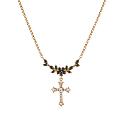 TGC Crosses | Grace in Bloom Floral Chain Cross Necklace
