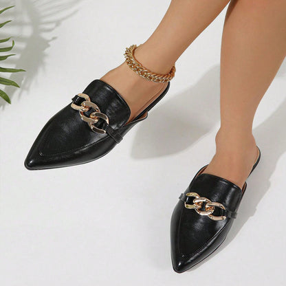 TGC “Clairé” Mules | Elegant Minimalist Flats for Office & Everyday Ease