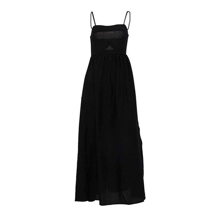 TGC Fashion Fall Outfits 2024, Cotton Maxi Black Dress