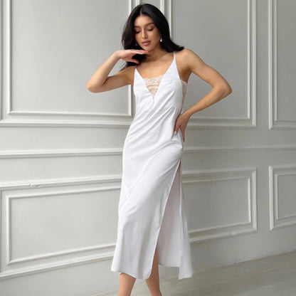 2024 Capsule Wardrobe | Elegant Silk Satin Cami Dress Robe Outfit 2-piece set sizes S-L
