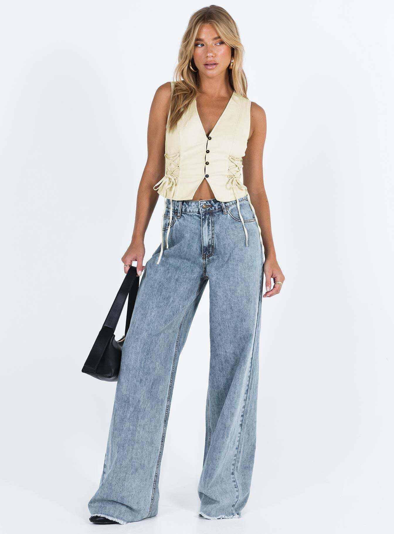 Fall Outfits 2023 | Denim Cotton Wide Leg Jeans