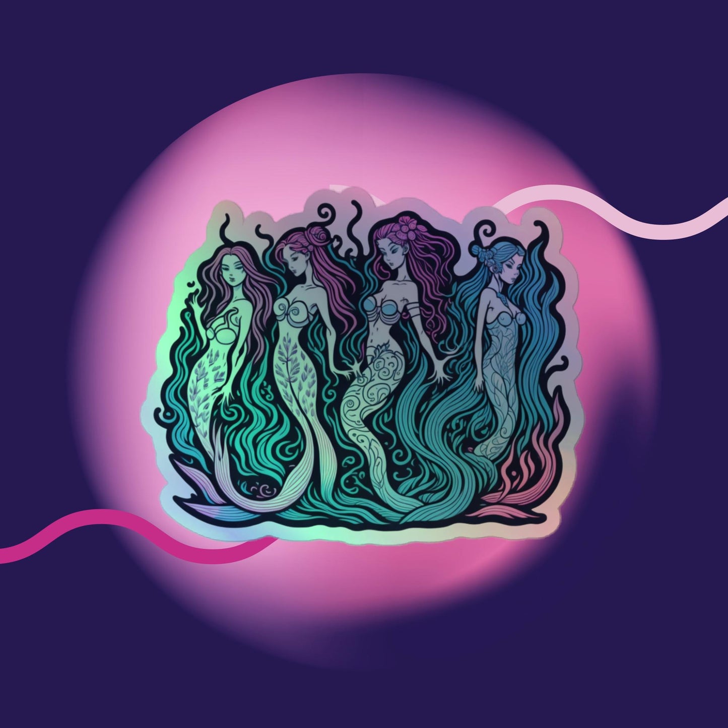 Mermaidcore Stickers | Mermaids Holographic stickers