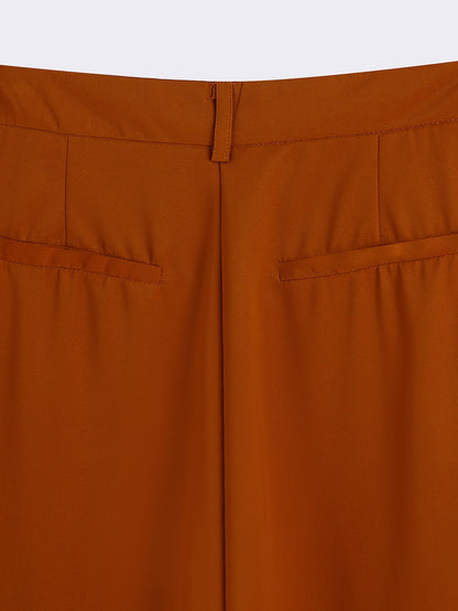 Chic Outfits | Vibrant Hot Pink & Burnt Orange Wide Leg Pants