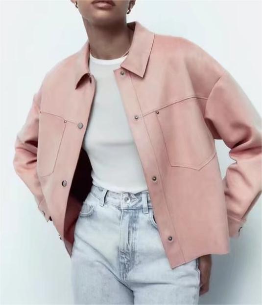 Fall Outfits | Pink Aesthetic Suede Shacket