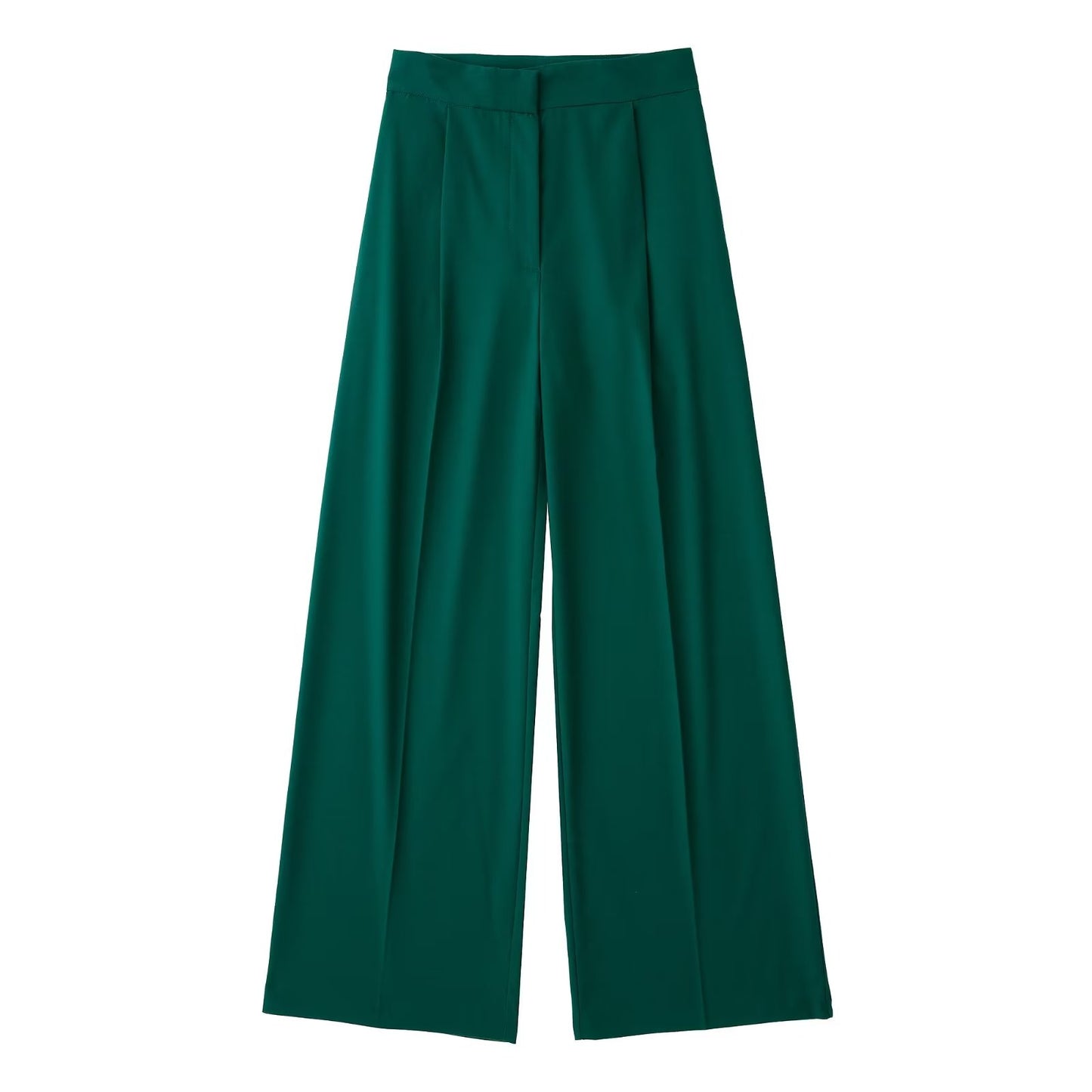 emerald green wide leg pants 