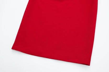 Elegant Dresses | Silk Minimalist Red Dress