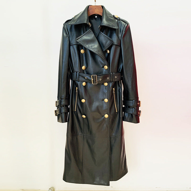 Trench Coat Outfits | Luxury Leather Trench Coat