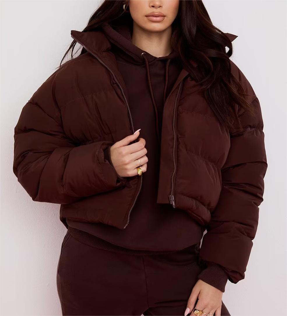 Chic Outfits |  Brown Aesthetic Puffer Jacket