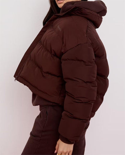 Chic Outfits |  Brown Aesthetic Puffer Jacket