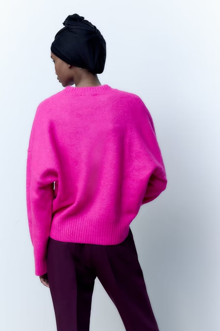 Chic Outfits |  Hot Pink Sweater