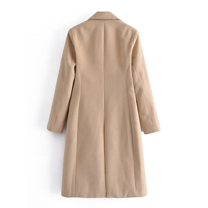 Trench Coat Outfit | 2 Buttons Beige Aesthetic Trench Coat