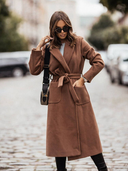 Trench Coat Outfits | Minimalist Oversized Wool Trench Coat