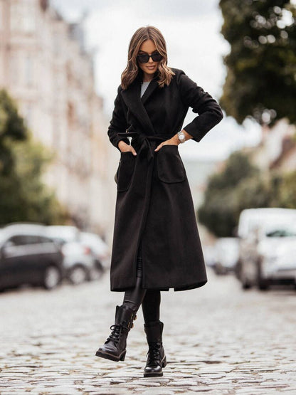 Trench Coat Outfits | Minimalist Oversized Wool Trench Coat