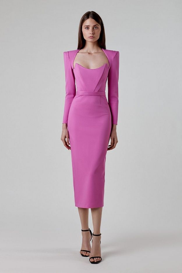 2023 Fashion Trends | Padded Shoulder Elegant Dress