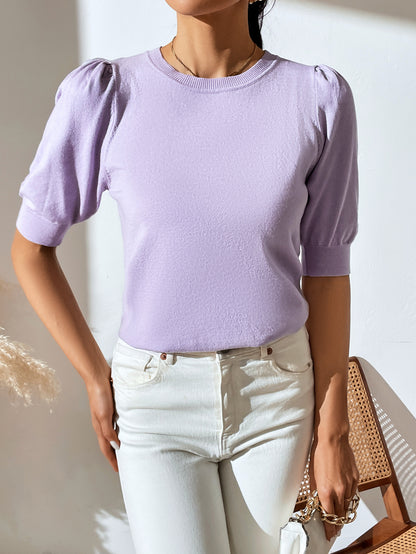 2023 Fashion Trends | Lilac Lavender Viscose Knitted Top