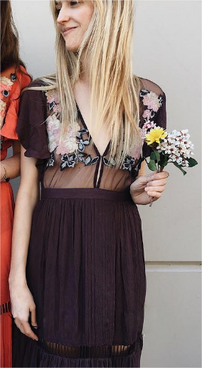 Vacation Outfits | Divine See Through Flower Embroidery Maxi Dress