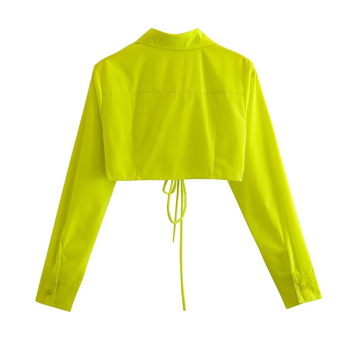 Summer Outfits 2023 | Neon Yellow Long Sleeve Bandeau Crop Top