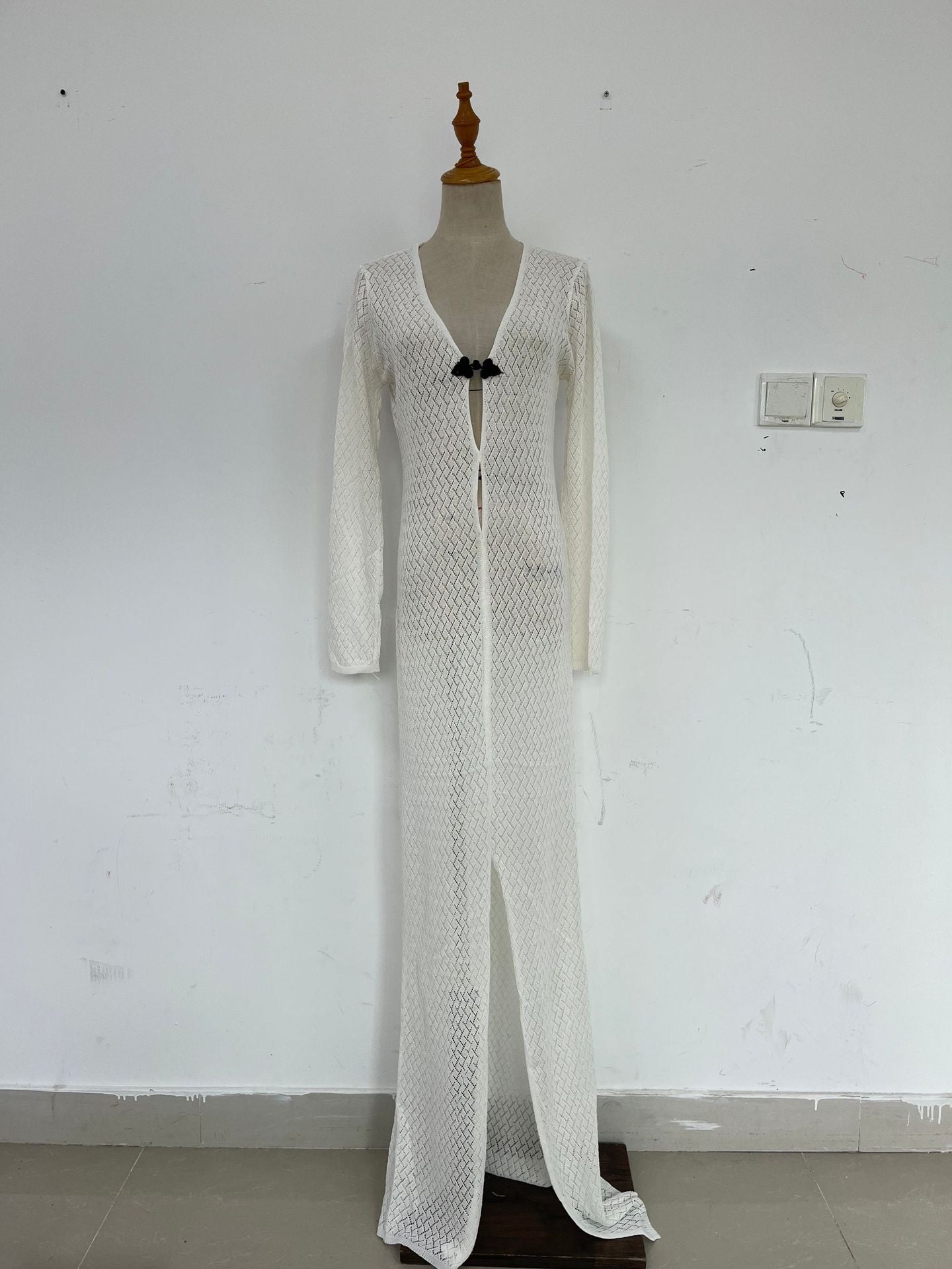 Summer Dresses 2023 | See Through Knitted Cardigan Maxi Beach Dress