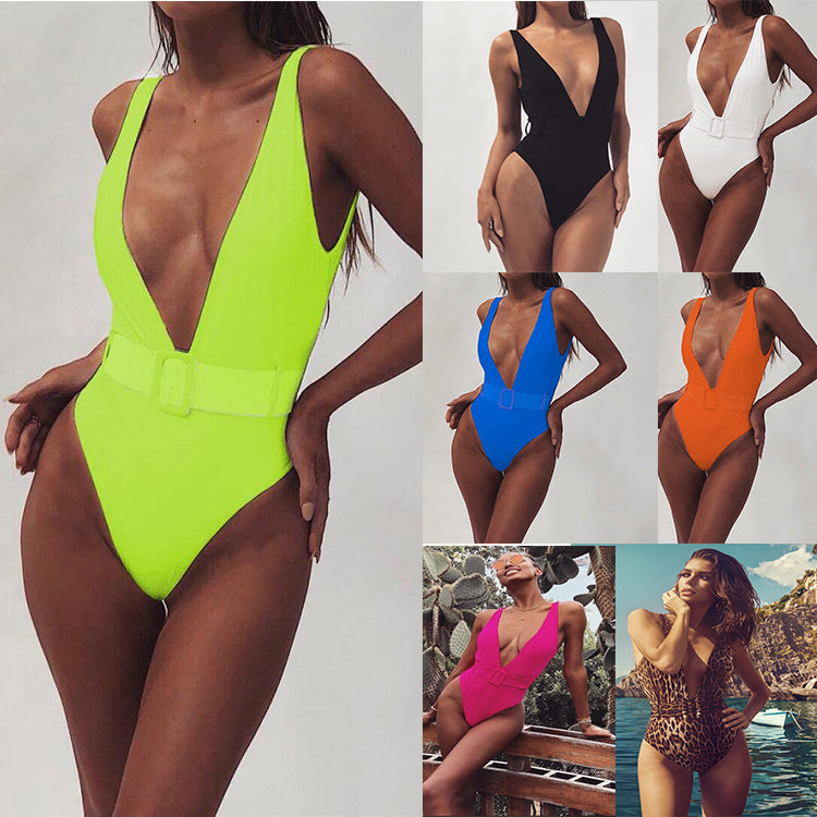 Neon Outfits | Neon Yellow Aesthetic One piece Swimsuit