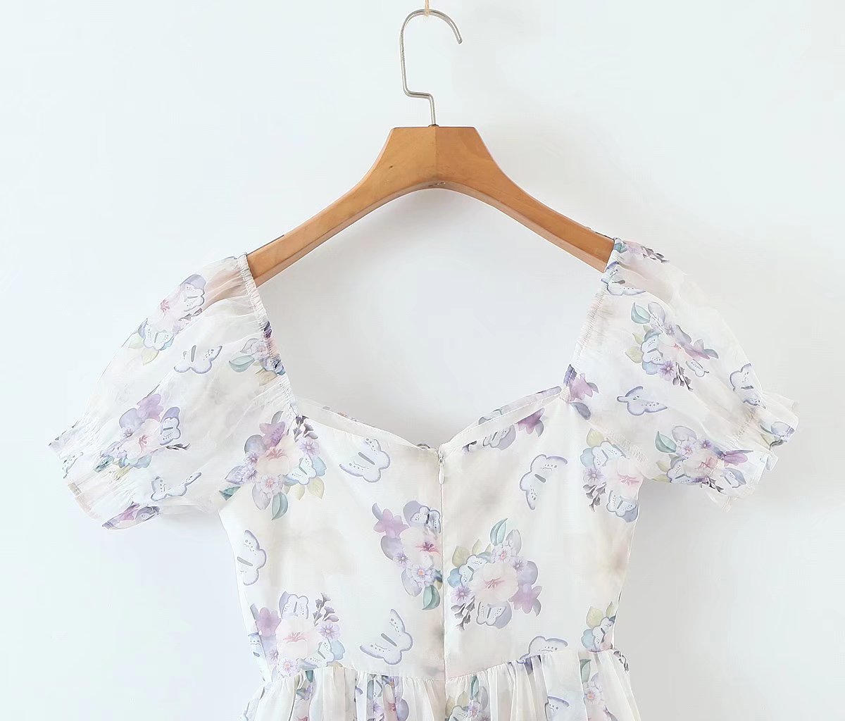 Spring Dresses |  Romantic Lilac Lavender Off Shoulder Chiffon Ruffles Princess Dress