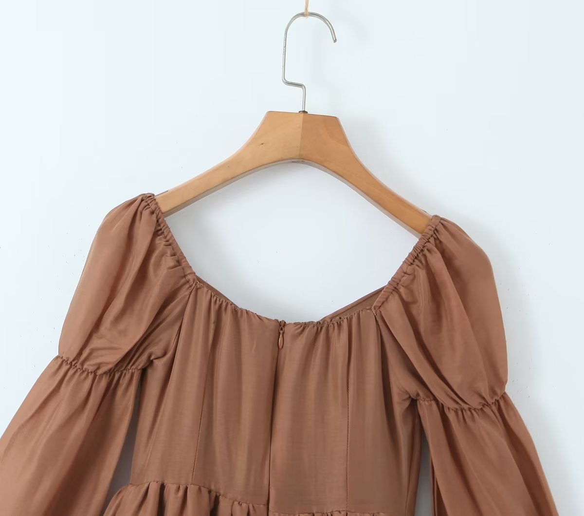 2023 Fashion Trends | Black Floral Brown Aesthetic Ruffles Mini Dress