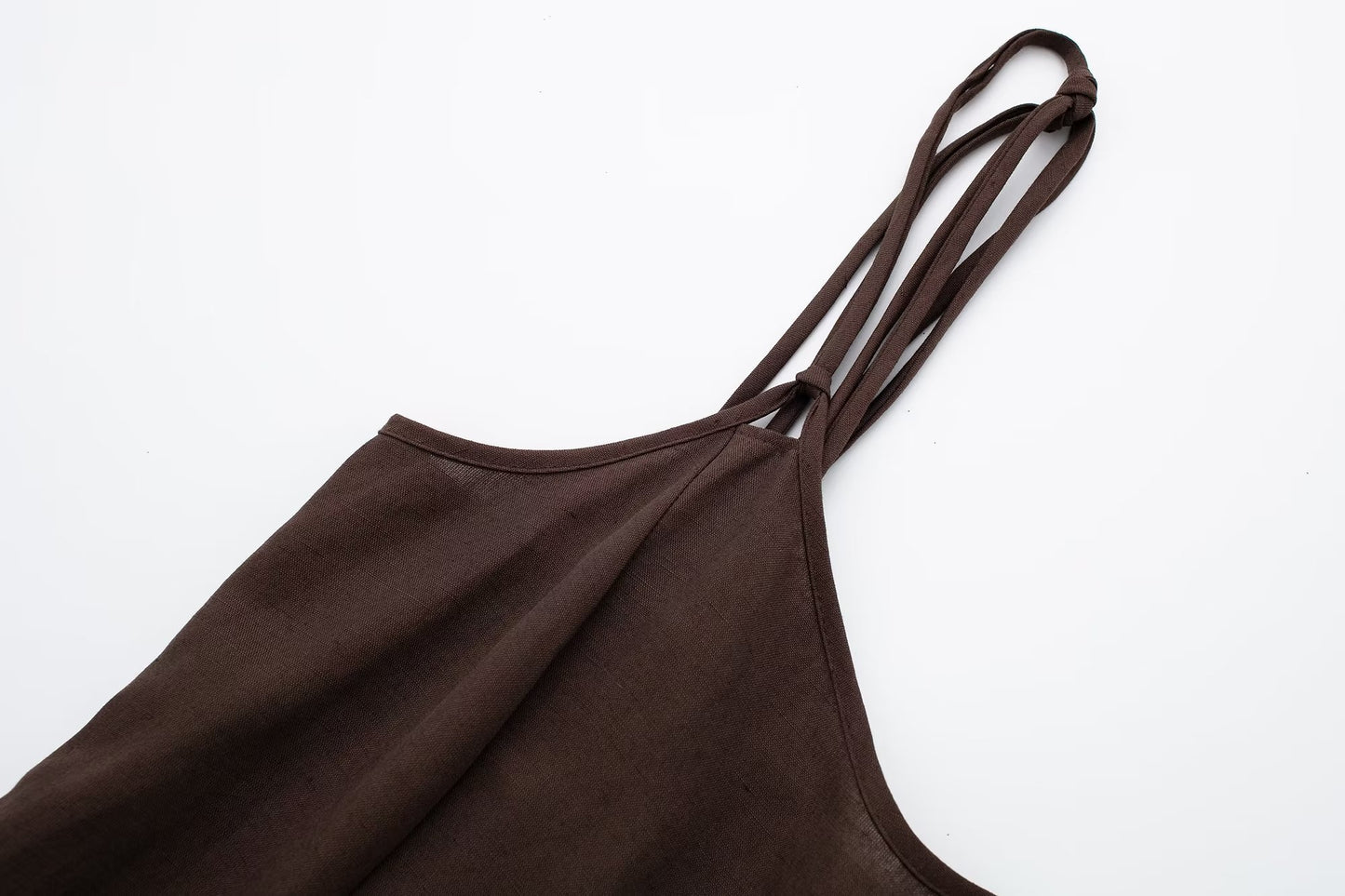 Capsule Wardrobe 2023 | Summer Capsule Wardrobe Brown Aesthetic Linen Maxi Dress.