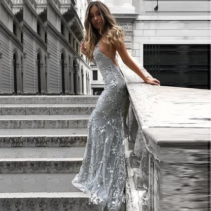 Elegant Dresses | Glitter Aesthetic Sequined Trailing Backless Evening Dress