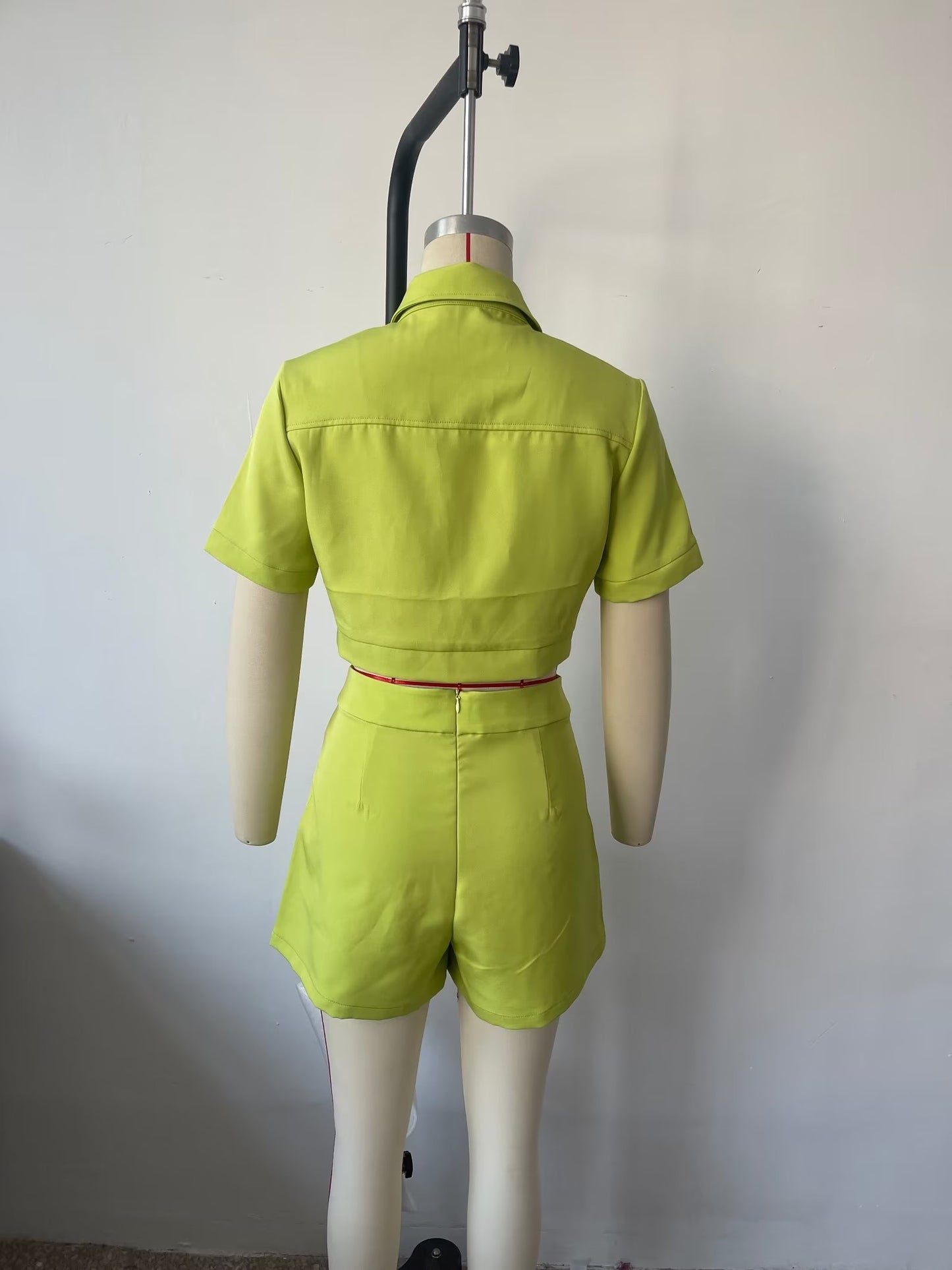 Summer Shorts 2023 | Neon Yellow Shorts Outfit 2-piece Set
