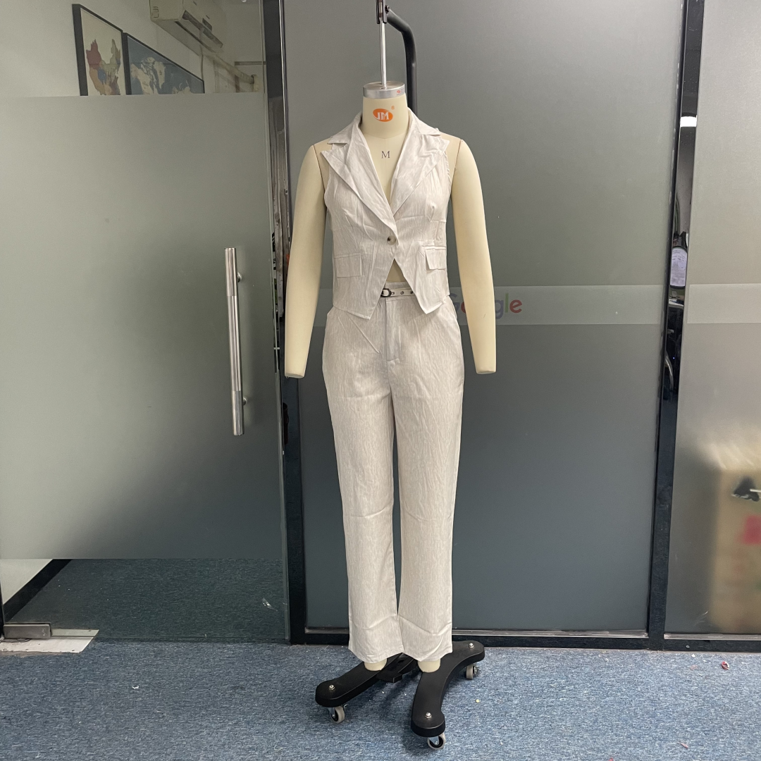 Capsule Wardrobe | Elegant Vest Pants Outfit 2-piece Set