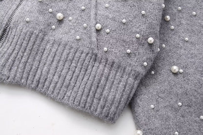 Cute Winter Outfits | White Pearl Gray Sweater