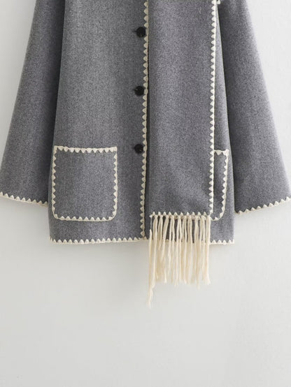 Coats for Women | Wool Scarf Winter Coat Set