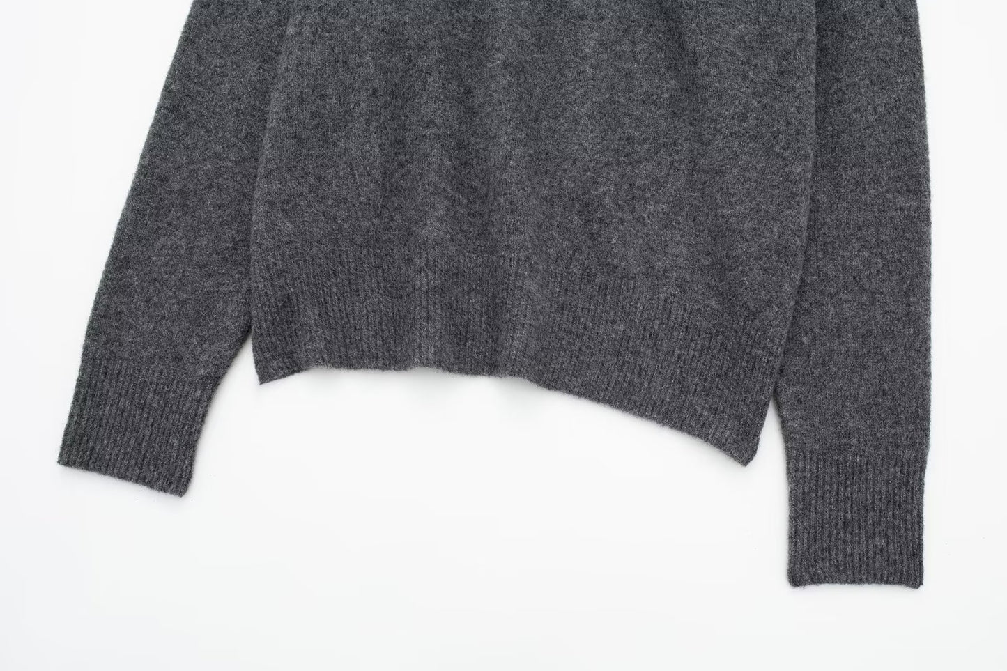 Girly Winter Outfits | Gray Off Shoulder Pleated Sweater