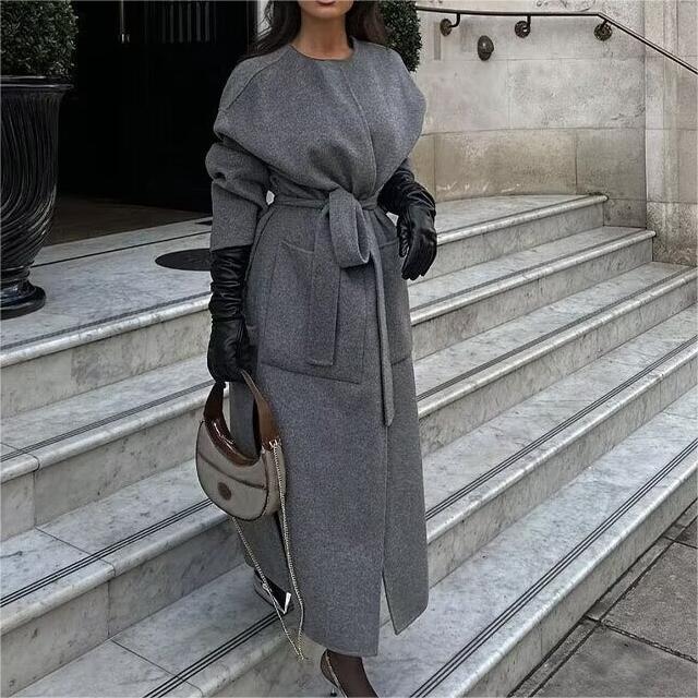 Trench Coat Outfits | Gray Winter Trench Coat