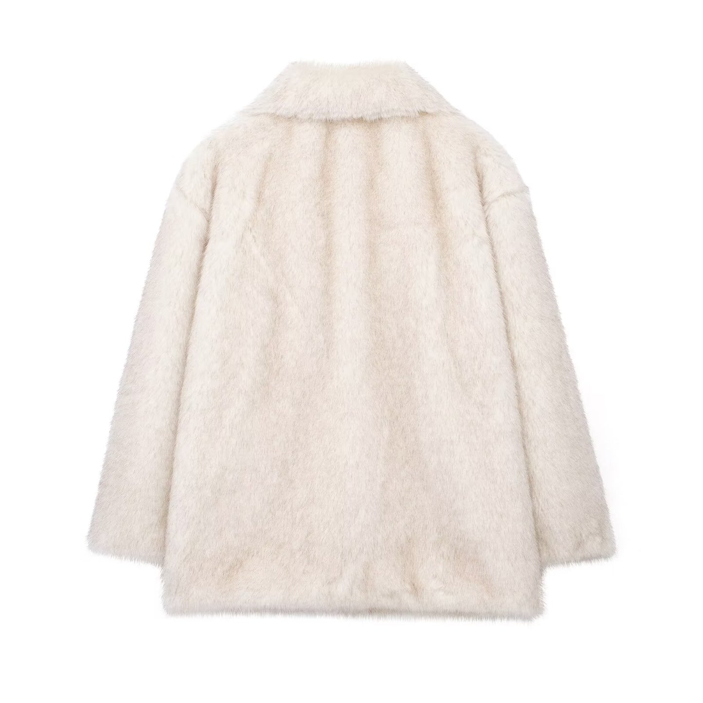 2024 Fashion Trends Fur coat aesthetic | Beige Faux Fur Coat