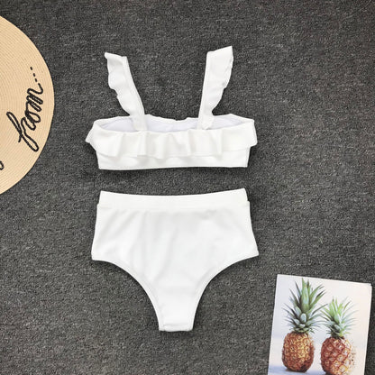 Conservative Swimsuits | Cute Ruffles Bikini 2-piece Set