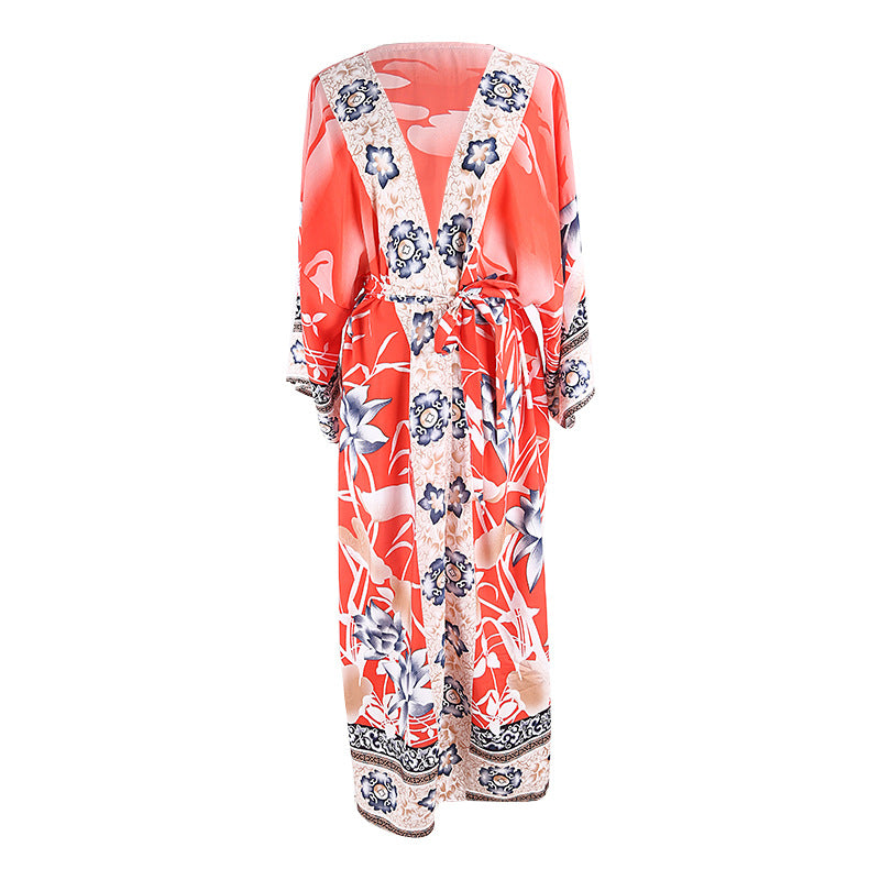 Cute Kimonos |  Floral Lilac Lavender Aesthetic & Orange Aesthetic Kimono