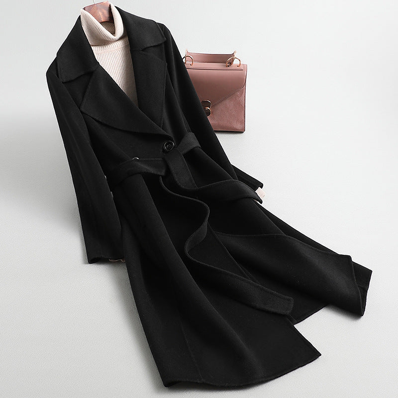 cashmere black long coat tgc fashion 