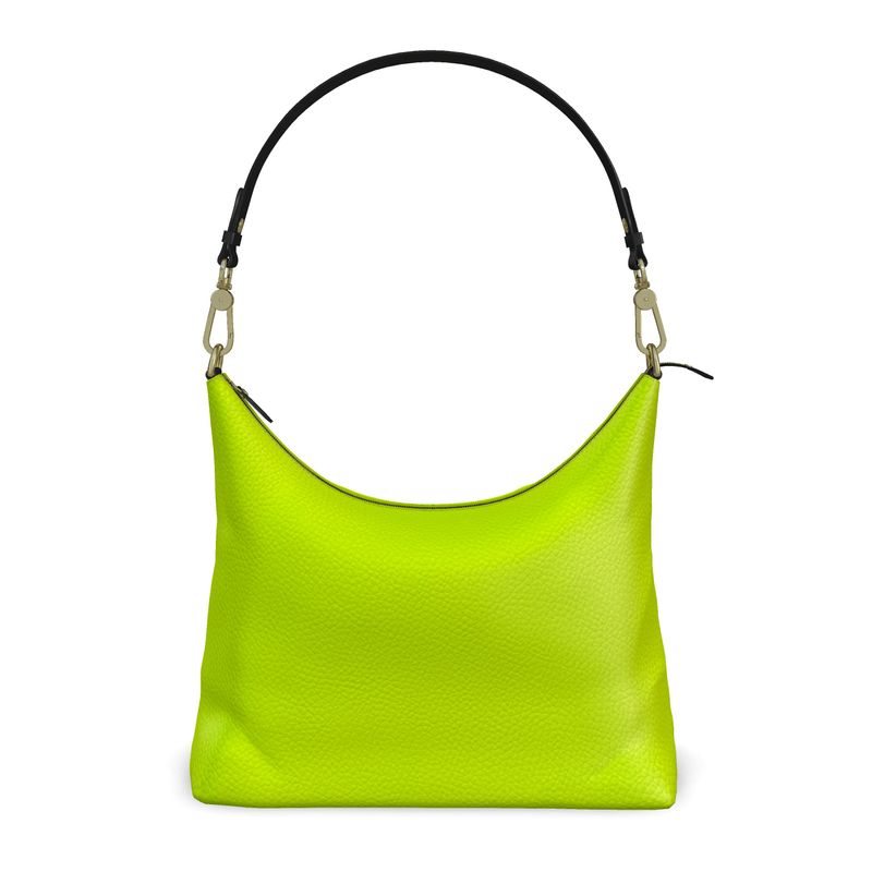 Neon Aesthetic | Neon Yellow Square Hobo Bag