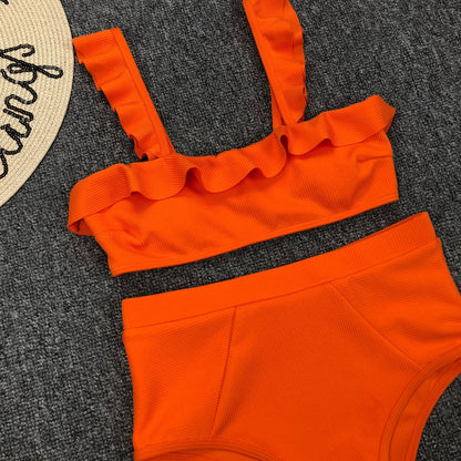 Conservative Swimsuits | Cute Ruffles Bikini 2-piece Set