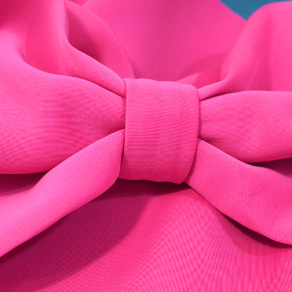 Hot Pink Dresses |  Hot Pink One Shoulder Mini Dress with Ruffles