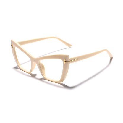 white cream ivory beige vintage retro oversized cat eye sunglasses tgc fashion