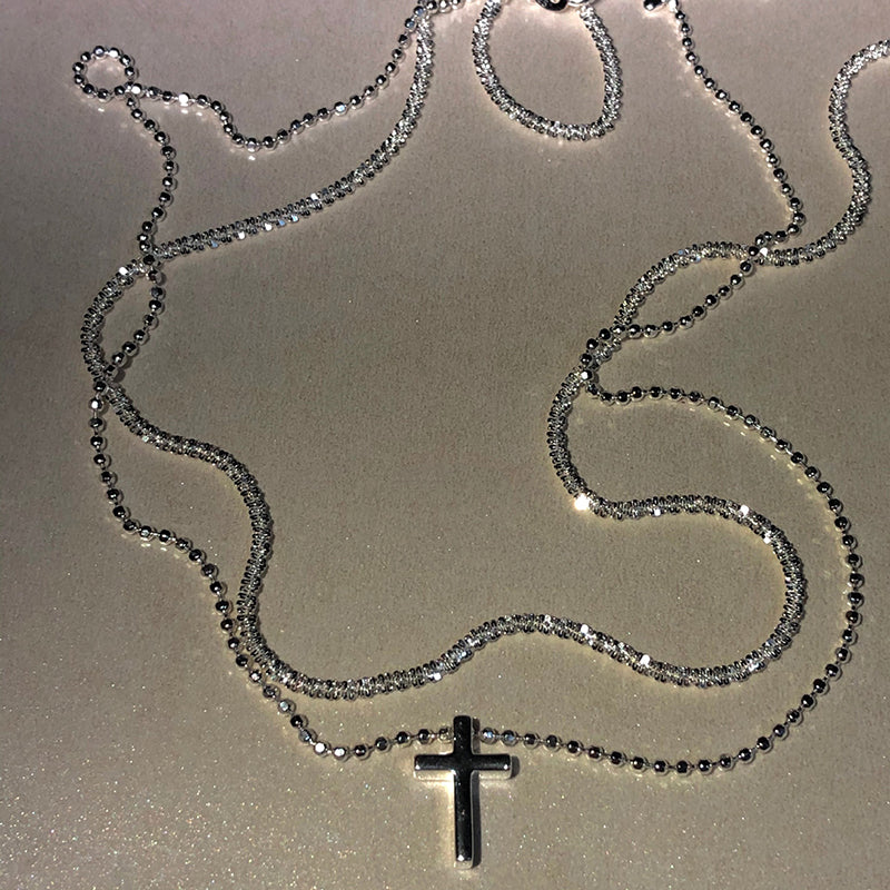 ZZ 925 Sterling Silver Cross Necklace