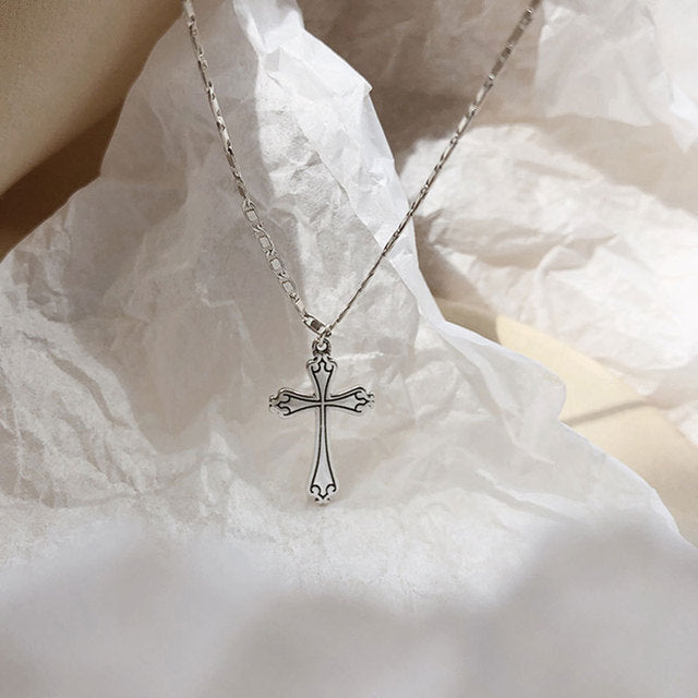 Forever Love S925 Sterling Silver Cross Necklace