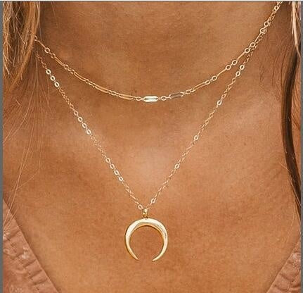 New Moon Pendant Necklace for women